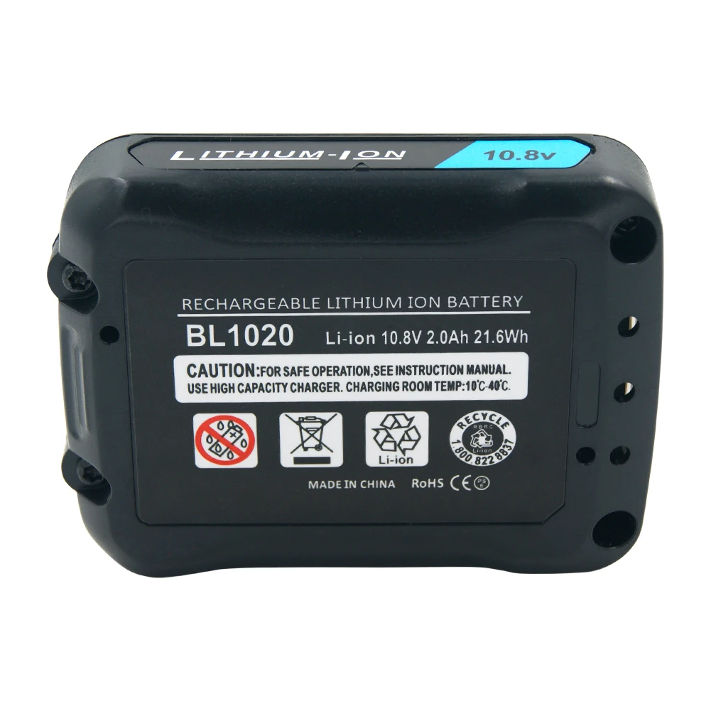 2000 мА/ч, 12V макс CXT литий-ионный Перезаряжаемые Батарея для Makita BL1021B BL1041B BL1015B BL1020B BL1040B DC10WD аккумуляторных дрелей