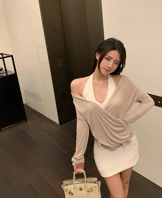 Рубашка с длинным рукавом и отложным воротником |