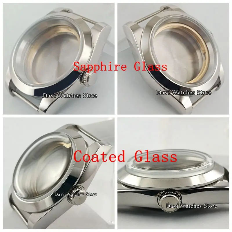 Новинка 40 мм сапфировое стекло/стекло с покрытием без лупы чехол для часов