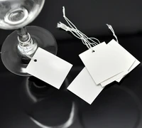 200 300pcs price label tags string tie watch jewelry display merchandise price label paper cards rectangular blank price tag