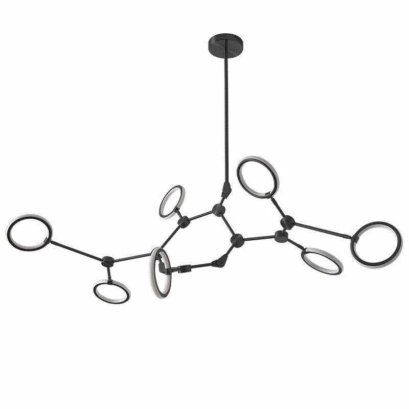 

Living Room Luxury Led Chandelier Branch Gold Black Metal Rotatable Rod Hanging Led Chandelier Lighting Led Light Fixtures