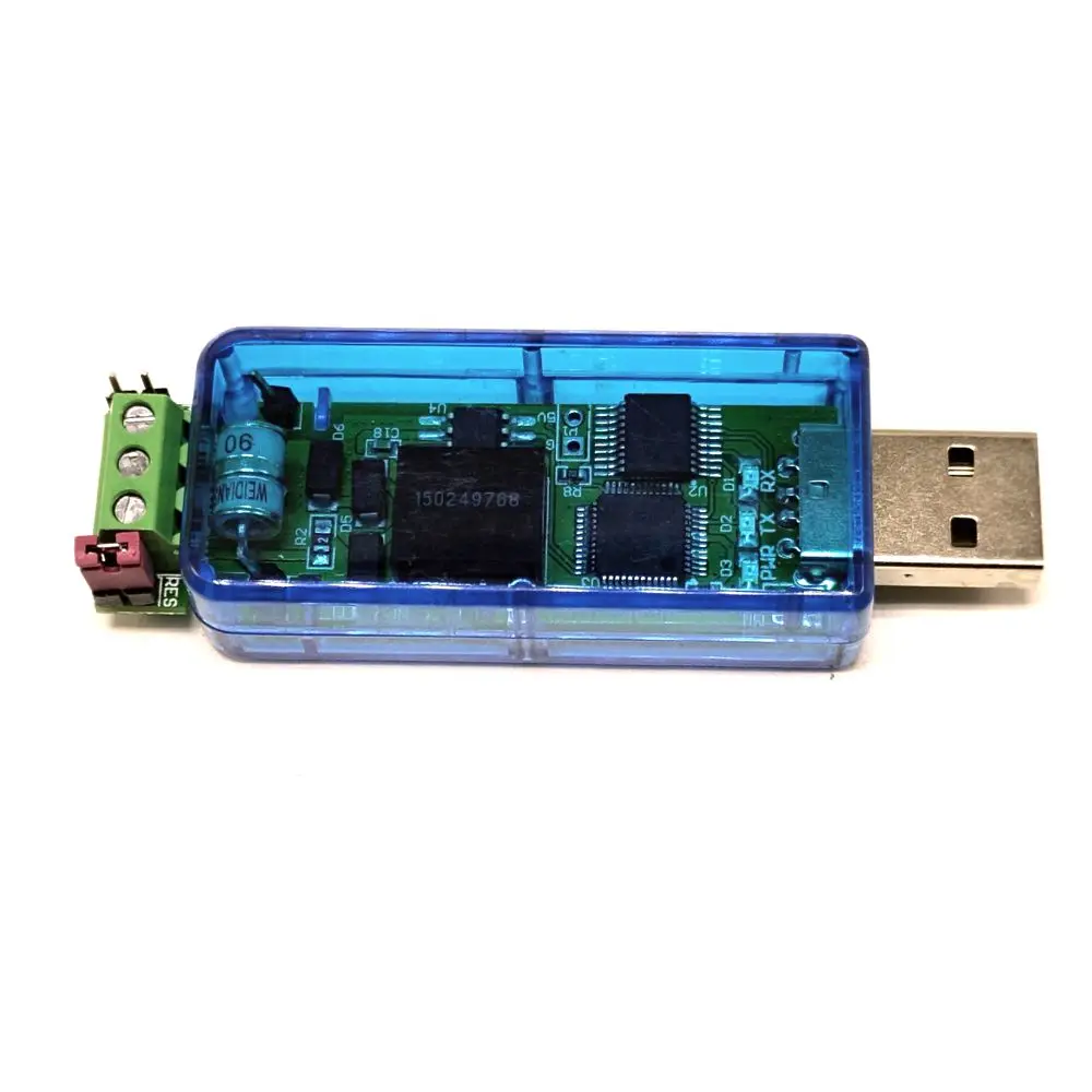 Изолированный USB адаптер CAN совместимый с Zhou Ligong USBCAN Виртуальная фотография to