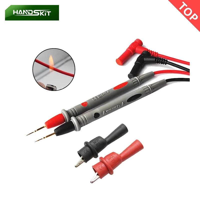 

HANDSKIT 20A 1000V Probe Test Leads Pin For Digital Multimeter Needle Tip Multi Meter Tester Lead Probe Wire Pen Cable