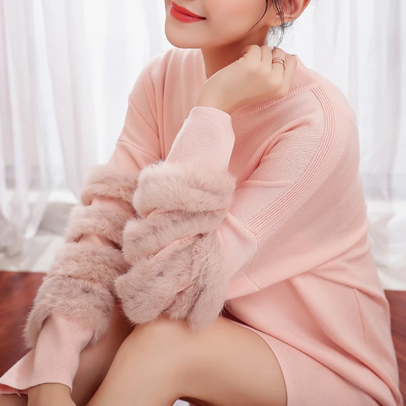 

Осенне-зимний новый модный шерстяной свободный свитер с рукавами