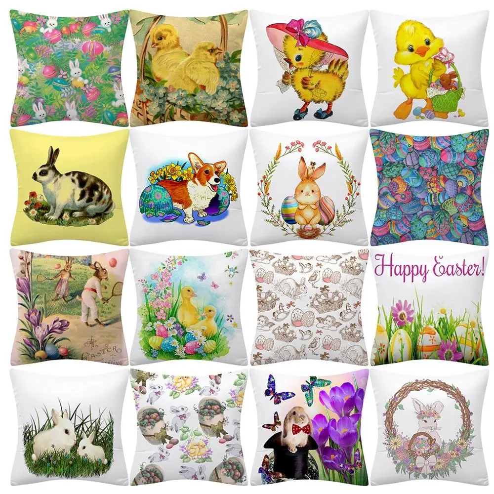 

Cute Cartoon Little yellow duck Pillow Case Creative Rabbit Throw Pillow Case Decorative Pillowcase funda cojin kussenhoes