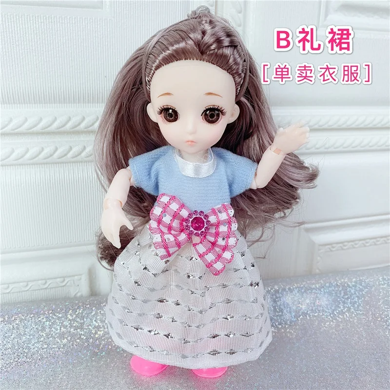 Платье принцессы для 1/8 BJD куклы мини шарнирные подвижные Детские Nake Body белая кожа