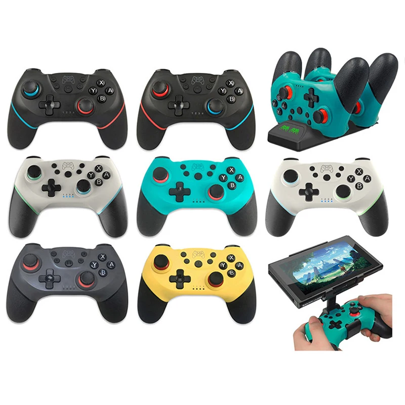 

ZY Electro-World Wireless Bluetooth Gamepad With Dual Motor Vibration 6-Axis PRO Handle Switch Game Controller