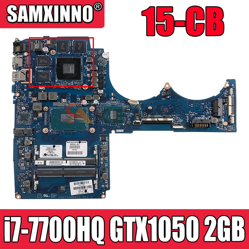 

For HP OMEN 15-CB Laptop Motherboard With SR32Q i7-7700HQ CPU GTX1050 2GB GPU 926304-601 926304-501 DAG75AMBAD0 MB 100% Tested