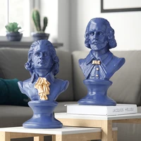 shakespear mozart head portraits bust large resin statues for home decoration resin art craft sculpture sketch practice