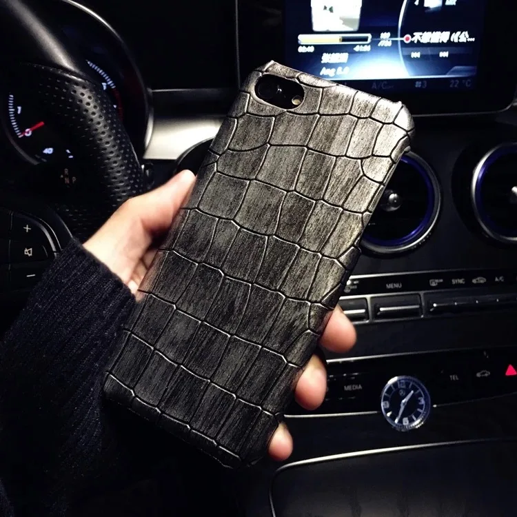 Роскошный Ретро 3D крокодиловый Чехол для телефона для iphone 8 X S XS 7Plus классный кожаный чехол с узором для iphone 7 6 6S Plus задняя крышка Coque