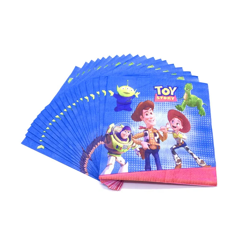 

20pcs/pack Toy Story Disposable Napkins Toy Story Theme Birthday Party Decoration Supplies Toy Story Towel Disposable Tableware