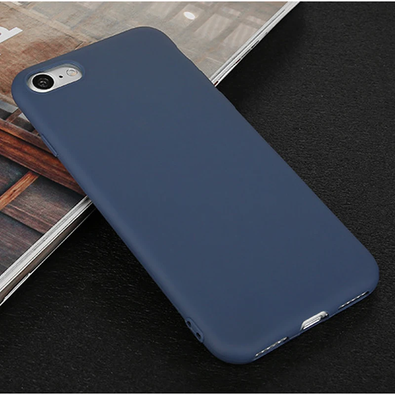 Dark blue KaiNuEn роскошный ударопрочный Красный Мягкий ТПУ чехол для телефона etui, coque, чехол, чехол для apple iphone 6 6s plus s 6plus силиконовые аксессуары - Цвет: Dark blue