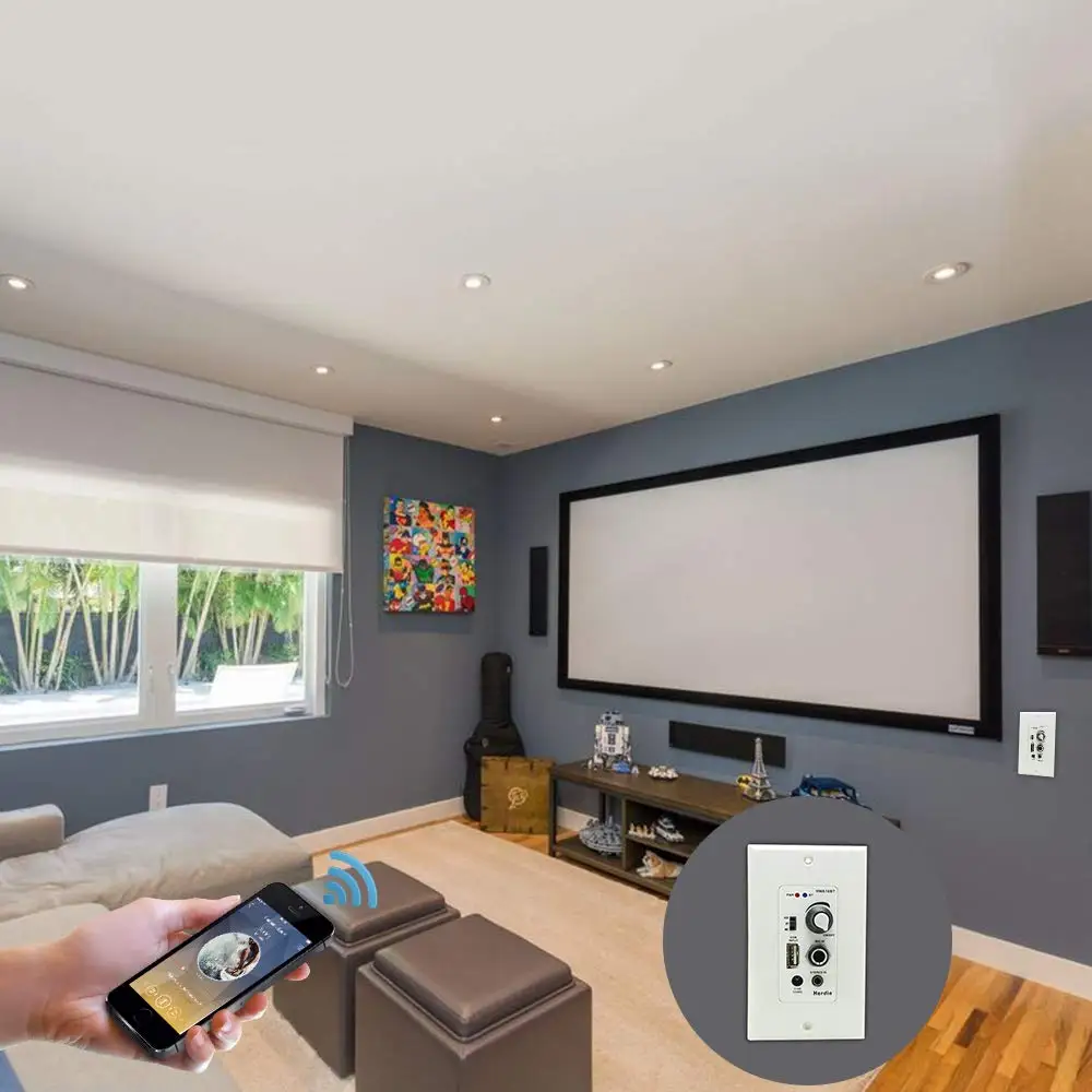 Herdio in Wall Bluetooth аудио усилитель управления приемник настенная пластина с USB