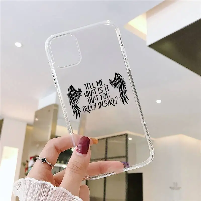 

Degenerate angel Lucifer white Phone Case Transparent soft For iphone 5 5s 5c se 6 6s 7 8 11 12 plus mini x xs xr pro max