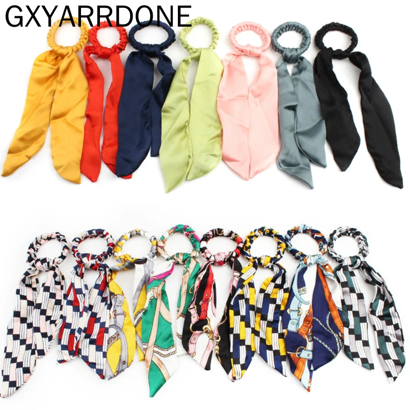 2019 INS Модный Принт шарф для волос пончик стримеры Элегантные Высокие эластичные