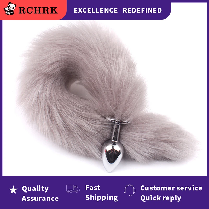 Новинка 2021 анальная пробка в виде собаки с лисьим хвостом сексуальные игрушки