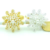 6pcslot christmas hollow snowflake napkin ring metal napkin ring hotel holiday napkin buckle tableware decorations