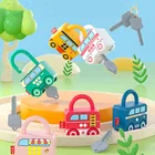 Обучающие игрушки для детей 2-4 лет, Монтессори, с ключиками и цифрами