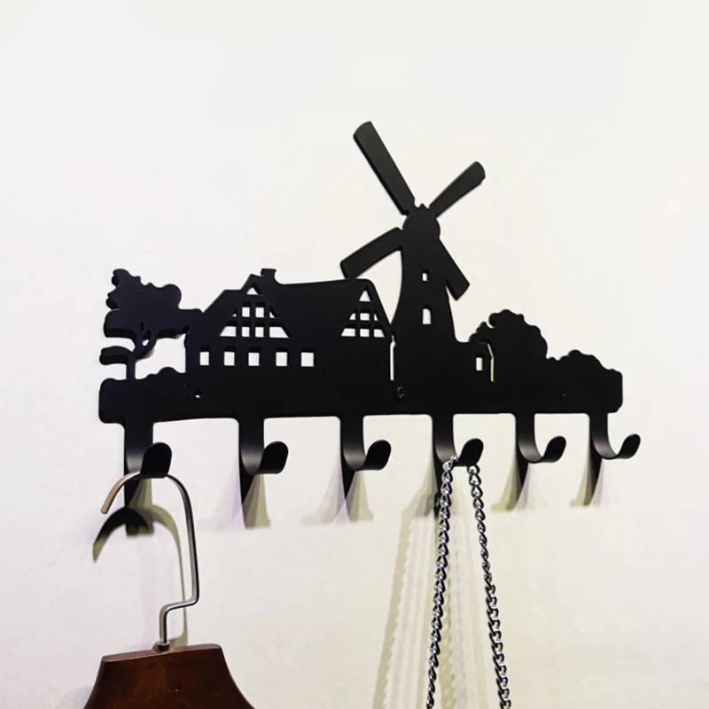 

Decorative Hook Key Receives Metal and Iron Art Creative Hook Porch Bedroom Wall Hanging Clothes and Hats Hook