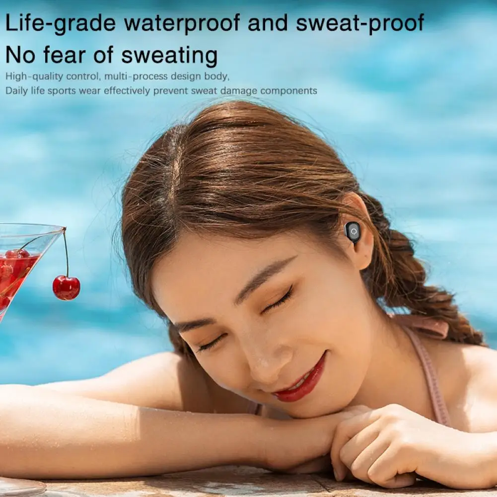 

TWS Bluetooth 5.0 Wireless Stereo HiFi Earphones with LED Digital Charge Box