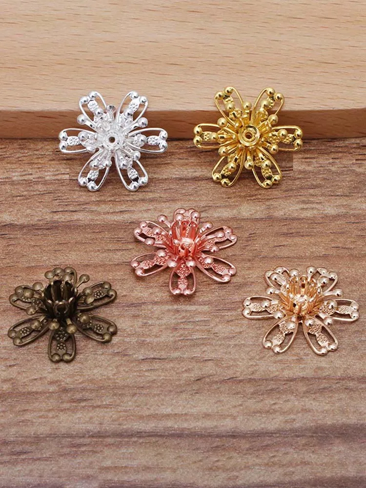 Заглушки для бусин латунные 19 мм 10 шт./лот изготовления сережек аксессуаров