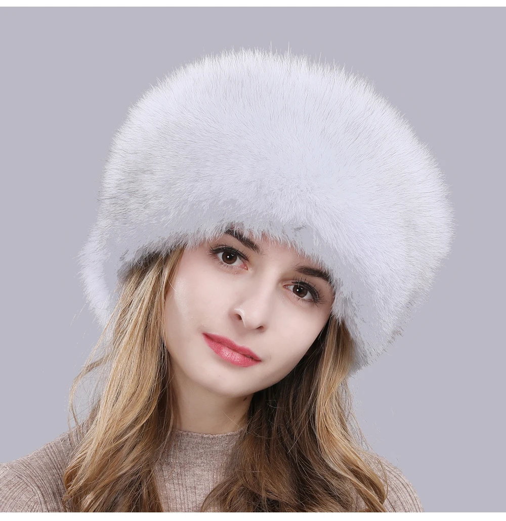 Женская шапка из натурального Лисьего меха для русской зимы, теплая мягкая пушистая шапка из меха лисы, роскошная женская качественная шапка-бомбер из натурального Лисьего меха