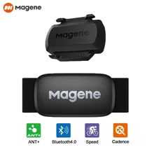 Magene H64 Heart Rate Monitor and S3 Cadence/Speed Sensor ANT Bluetooth Peloton| Garmin| Wahoo Cycling Computer With Chest Strap