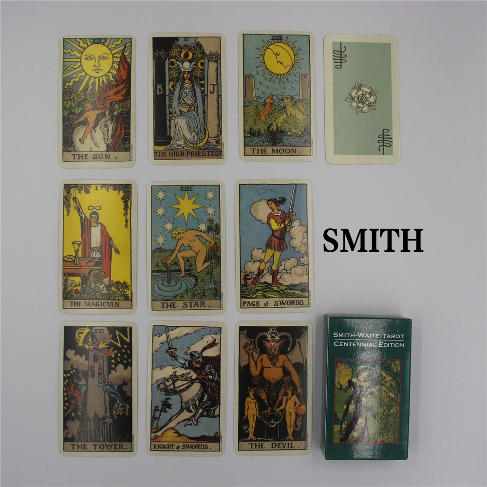 smith-waite-tarot Магическая колода Таро английское издание загадочное Таро семейная настольная игра вечерние карты игра(9 стилей на выбор - Цвет: smith-waite-tarot