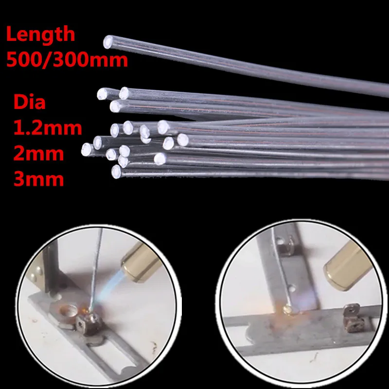 

10pcs Aluminum Cored Wire Low Temperature Aluminium Welding Rod Wire Length 500/300mm Dia 1.6mm 2.0mm 3.2mm