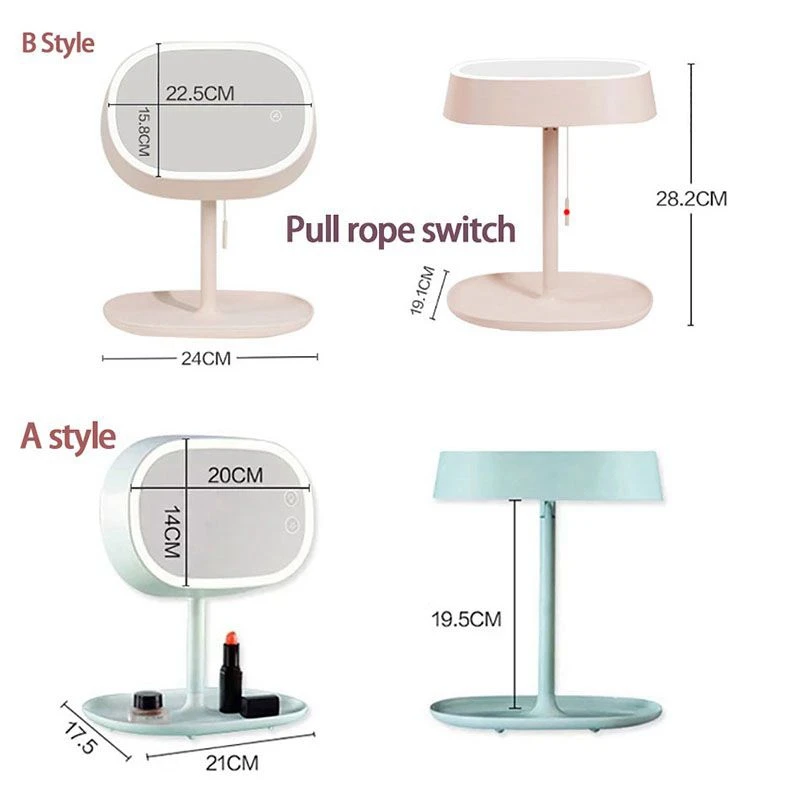 Зеркало для макияжа светодиодная настольная лампа настольный ночник