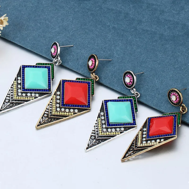 Оптовая продажа с фабрики Shineland недорогие богемные Винтажные серьги