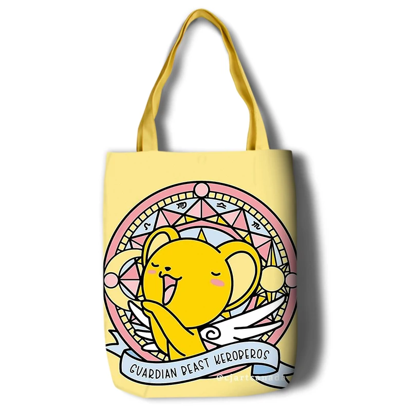 Холщовая Сумка тоут Cardcaptor Sakura модная Женская Студенческая сумка сумки для
