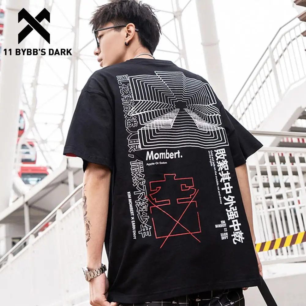11 BYBB'S DARK Funny momber Мужская футболка с принтом Harajuku Уличная Повседневная хлопковая коротким рукавом в стиле