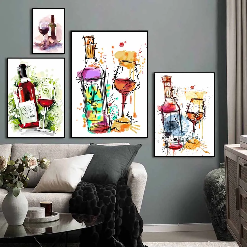 Настенная роспись для дома скандинавский граффити модная Картина на холсте