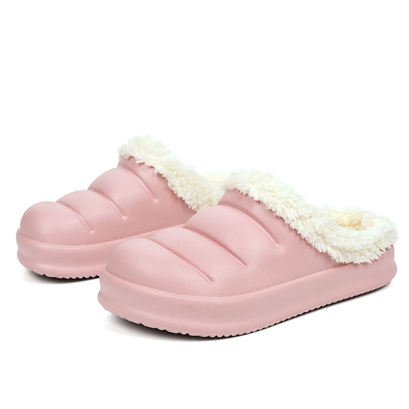 

Women's shoes home soft slippers half-pack cotton slippers thick-soled slippers autumn and winter warm cotton shoes