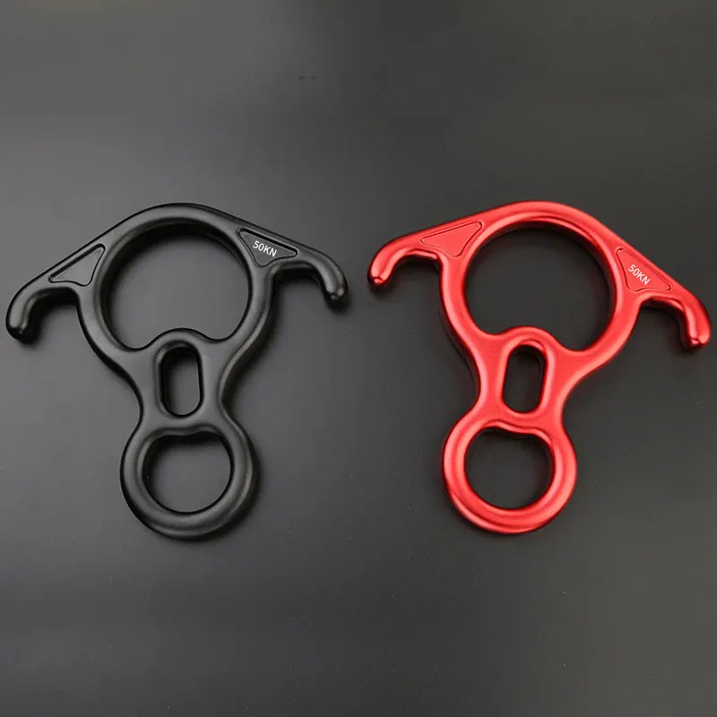 

Hot Sale 50KN Rescues Figure 8 Descender Large Bent-Ear Belaying and Rappelling Gear Belay Device Climbing for Rock Climbing X85
