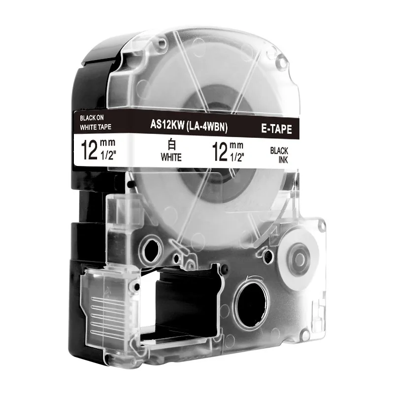 Black on White Unistar SS12KW совместимый с Epson/KingJim SS12KW LC-4WBN 12 мм черный на белом производитель этикеток для LW300 LW400 принтер этикеток - Цвет: Black on White