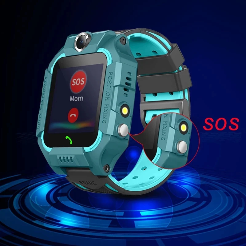 smart watch kids gps for children sos call phone watch smartwatch use sim card photo waterproof ip67 kids gift ios android q19 free global shipping
