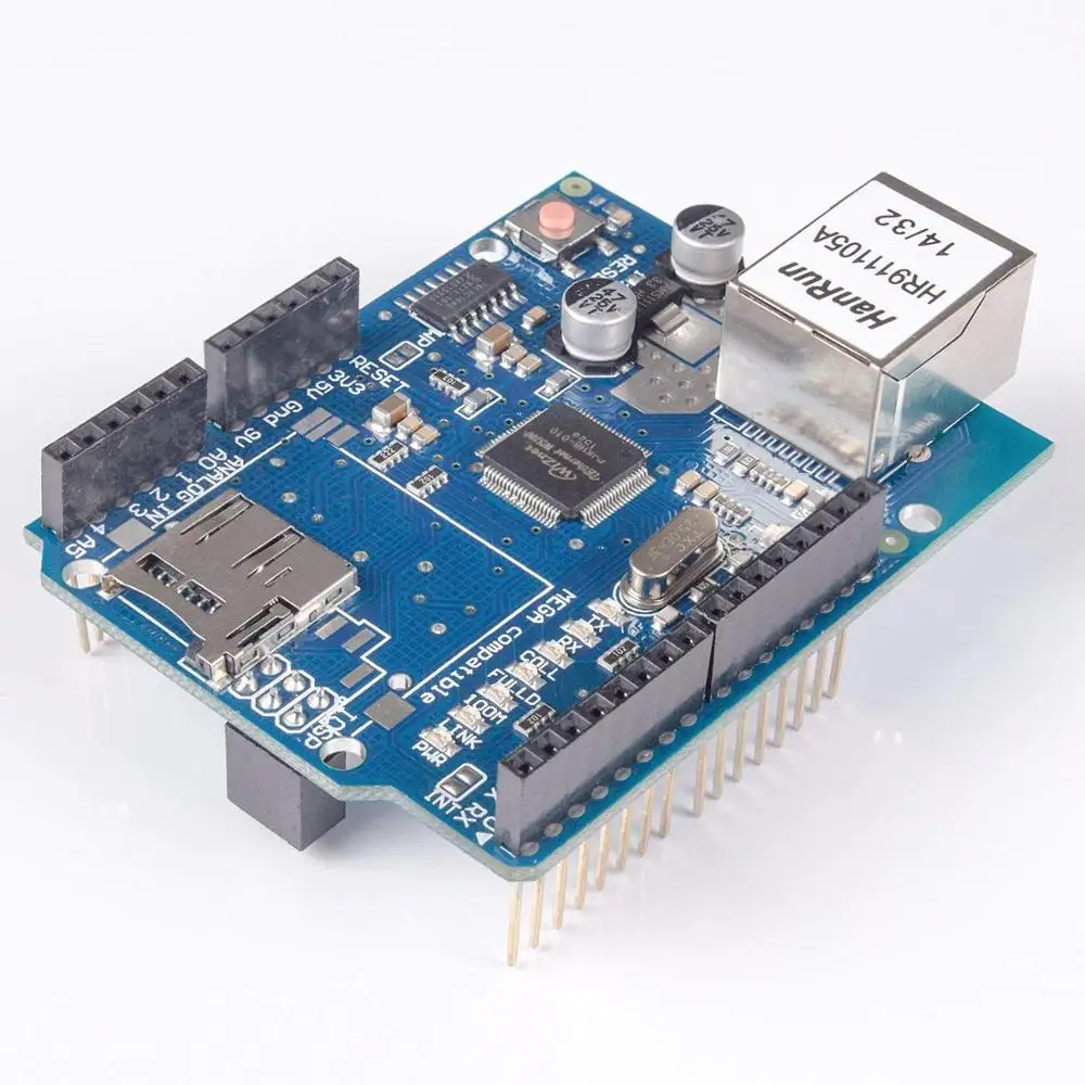 SunFounder Ethernet щит W5100 Для Arduino UNO R3 Mega 2560 1280 A057|shielded rj11|shield bearingshield mold |