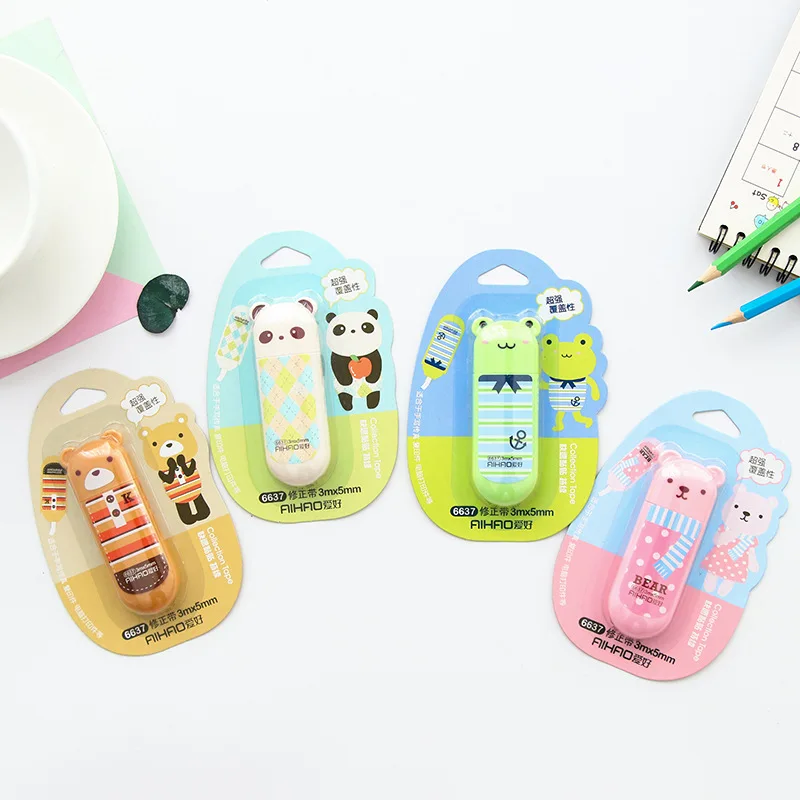 Новые милые животные панда кошка коррекция лента материал Эсколар каваи