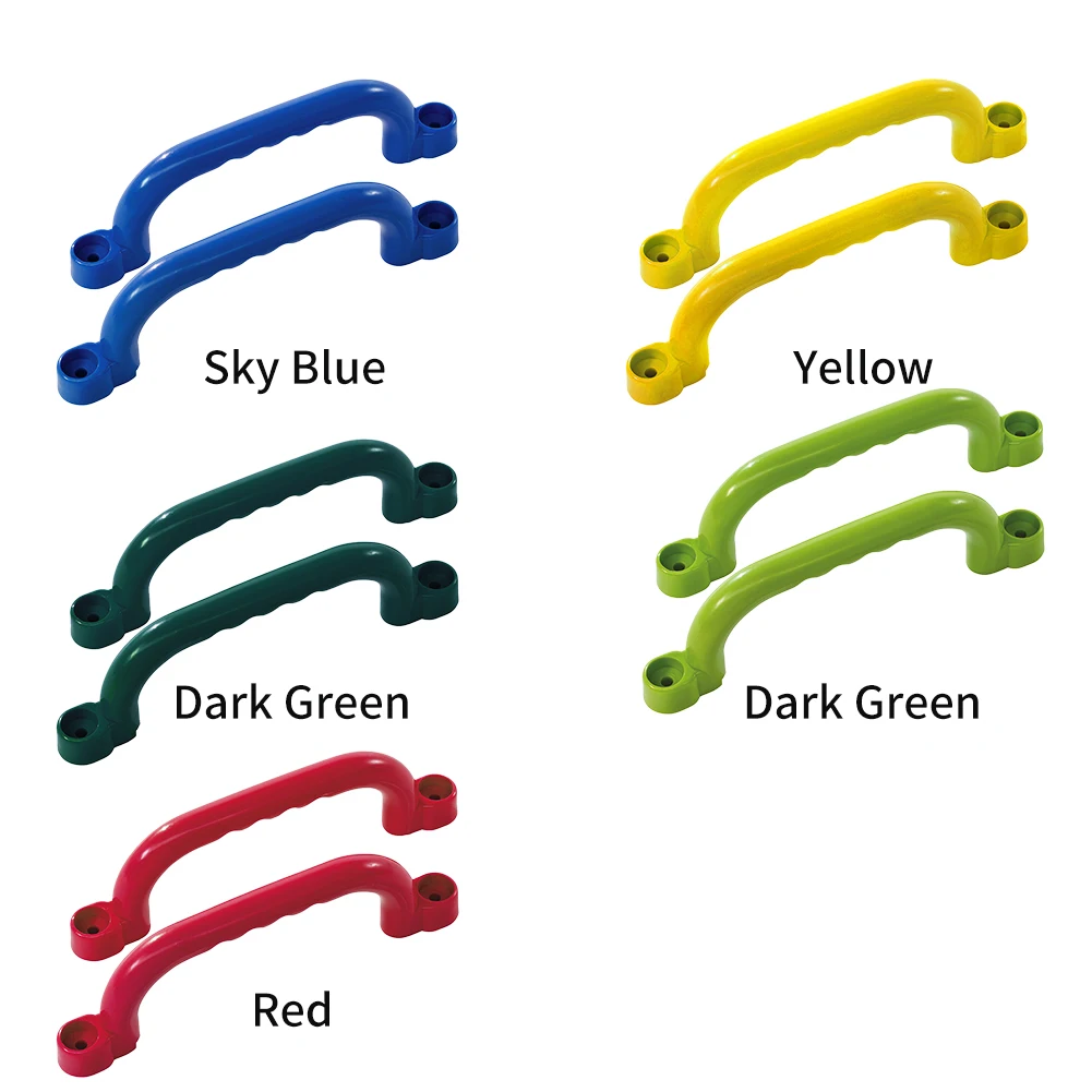 

2pcs Holds Solid Climbing Frame Tree House Plastic Handle Non Slip Den Playhouse Amusement Equipment Fitness For Kids Wall Grips