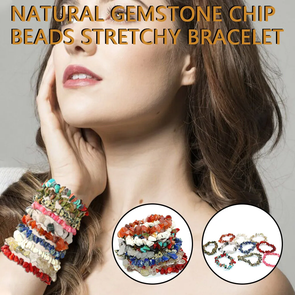 Женский эластичный браслет с натуральными камнями 5 8 мм|Браслеты шармами| |