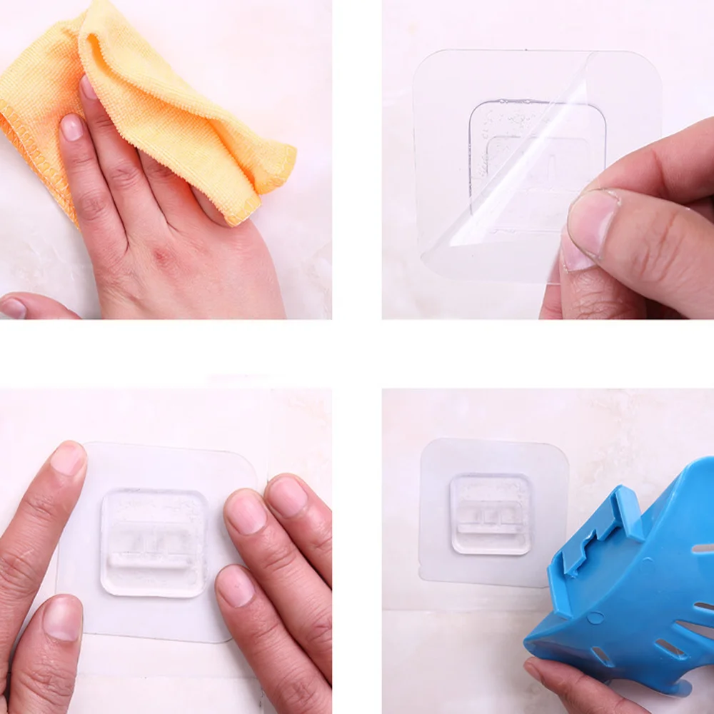 Без сверления шесть когтей самоклеющиеся настенные полки сливная коробка губка