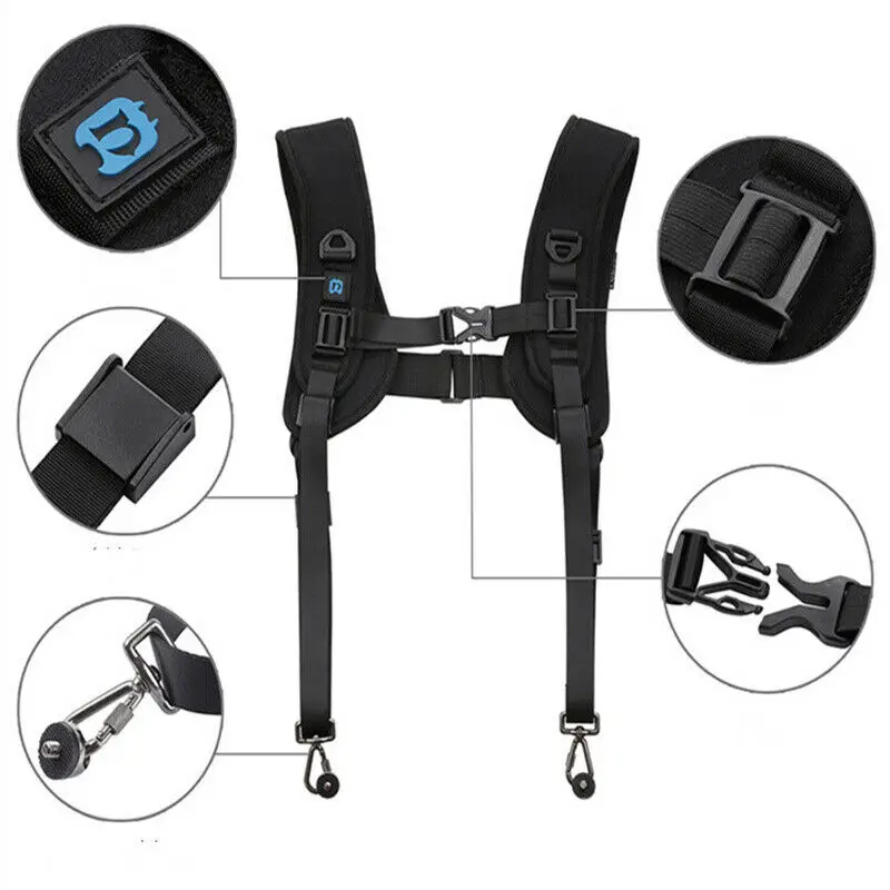 Quick Release Double Shoulder Sling Belt Strap for Two DSLR Digital Cameras | Инструменты