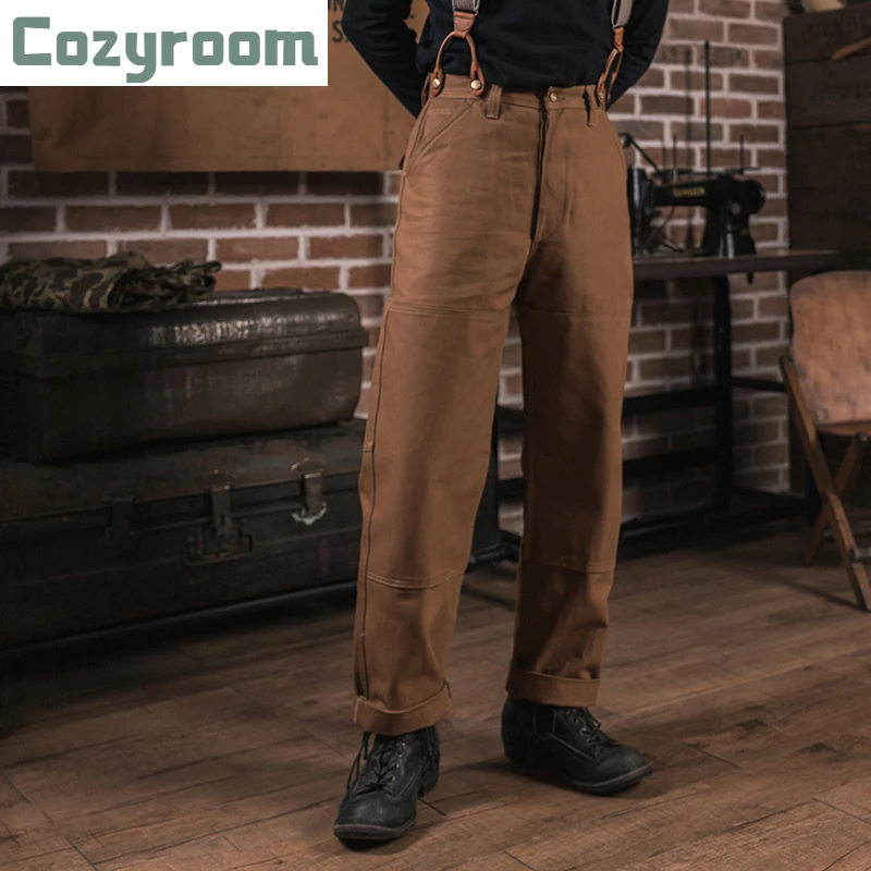 

Cozyroom утка парусиновые рабочие брюки до колена тяжелые мужские брюки рабочая одежда коричневые