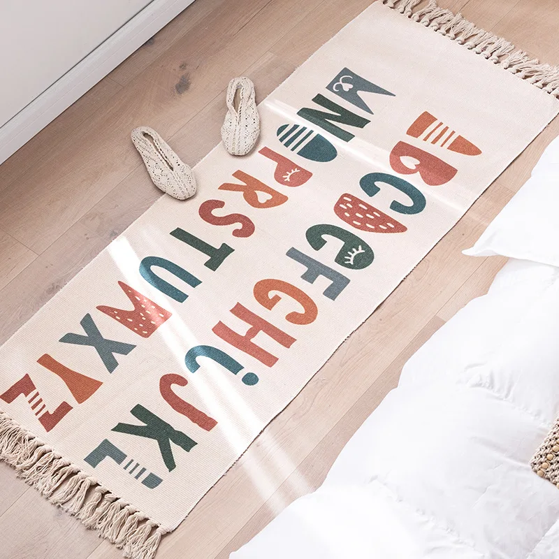 home boho decor nordic fresh style tassel bohemia handmade cotton macrame anti slip woven bedroom door floor bath mat rug carpet free global shipping