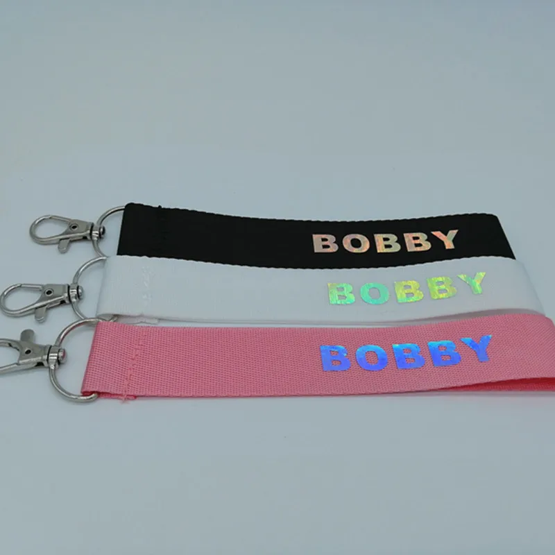 Альбом группы Kpop B.I Бобби нейлоновый брелок Обесцвечивающий лазерное название