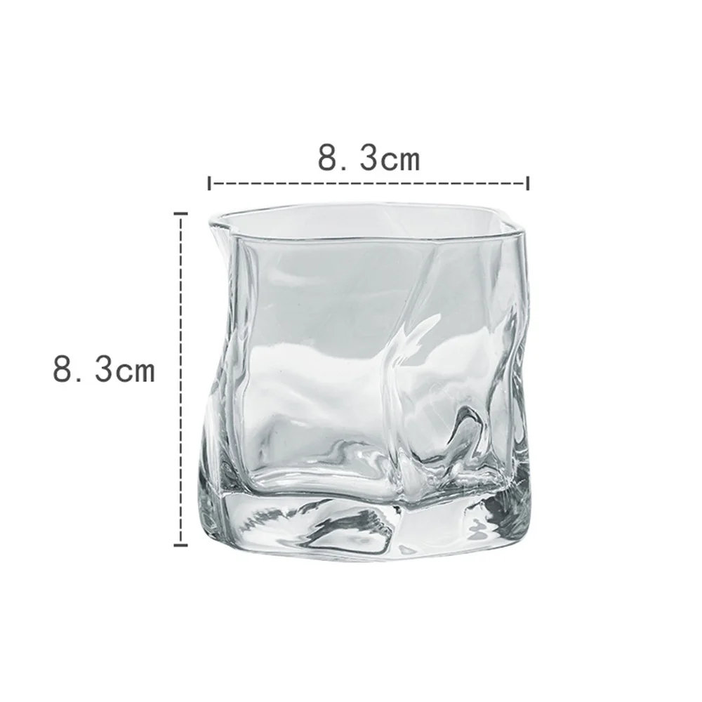 

Japanese-style Irregular Transparent Cute Glass Coffee Cup Milk Tea Double Wall Glass Shot Cup Drinkware Beer Water Whiskey Cup