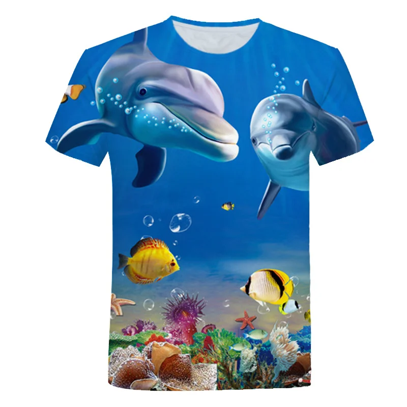 

Summer 2021 Cool Children's Short-sleeved T-shirt 3D Cartoon Print Boy Girl T-shirt Harajuku Casual Round Neck Street Clothing