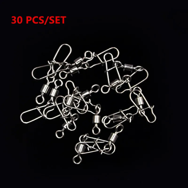 30 шт. рыболовный Соединитель с застежкой &quotбулавка&quot роликовые поворотные